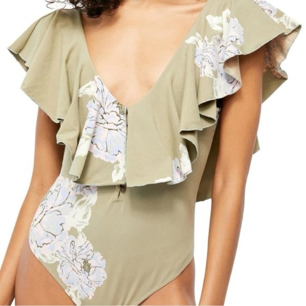 NWT Free People Matilda Printed Bodysuit - Large